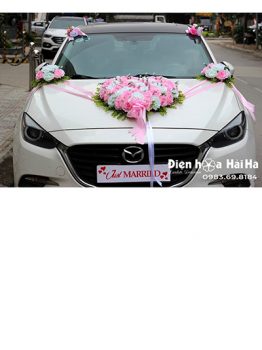 Bán hoa giả trang trí xe hoa bông to vải mềm độc đáo mã XHG-089 (1)