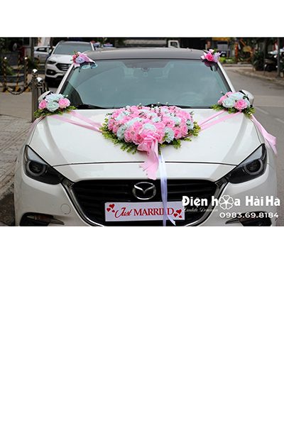 Bán hoa giả trang trí xe hoa bông to vải mềm độc đáo mã XHG-089 (1)