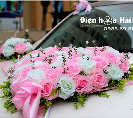 Bán hoa giả trang trí xe hoa bông to vải mềm độc đáo mã XHG-089 (6)