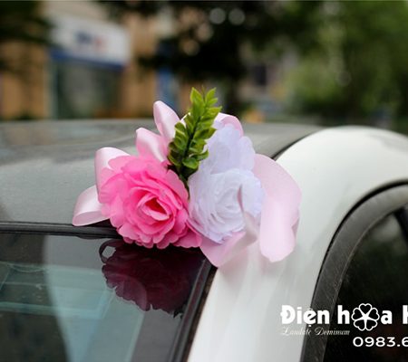 Bán hoa giả trang trí xe hoa bông to vải mềm độc đáo mã XHG-089 (8)