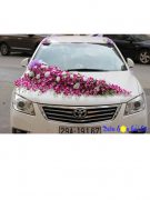 Bán hoa giả trang trí xe hoa lan tím giá rẻ (1)