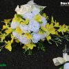Bộ hoa giả trang trí xe cưới lan vàng giá rẻ mã XHG-100 hiện đại (4)