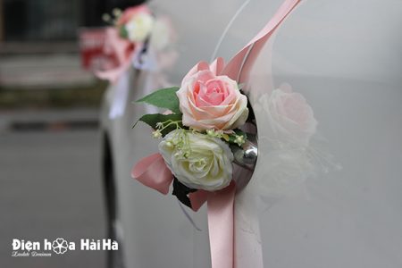 Hoa lụa kết xe cưới cao cấp thiết kế mới mã XHG-063 bền đẹp sang trọng (10)