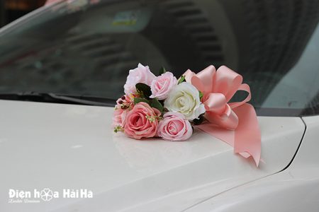 Hoa lụa kết xe cưới cao cấp thiết kế mới mã XHG-063 bền đẹp sang trọng (8)