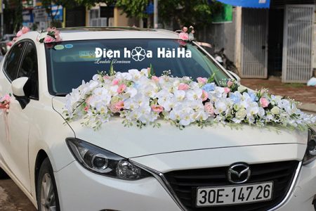 Hoa lụa kết xe cưới hồ điệp sang trọng bậc nhất mã XHG-078 bền đẹp (11)