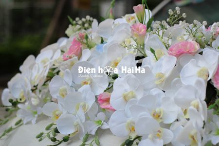 Hoa lụa kết xe cưới hồ điệp sang trọng bậc nhất mã XHG-078 bền đẹp (4)
