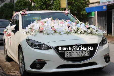 Hoa lụa kết xe cưới hồ điệp sang trọng bậc nhất mã XHG-078 bền đẹp (5)
