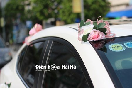 Hoa lụa kết xe cưới hồ điệp sang trọng bậc nhất mã XHG-078 bền đẹp (6)