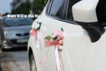 Hoa lụa kết xe cưới hồ điệp sang trọng bậc nhất mã XHG-078 bền đẹp (7)