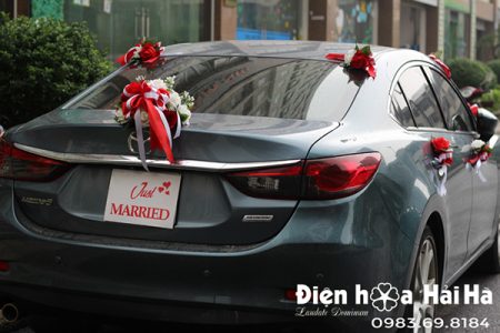 Hoa lụa kết xe cưới nhập khẩu cao cấp mẫu hiện đại mã XHG-091 (8)