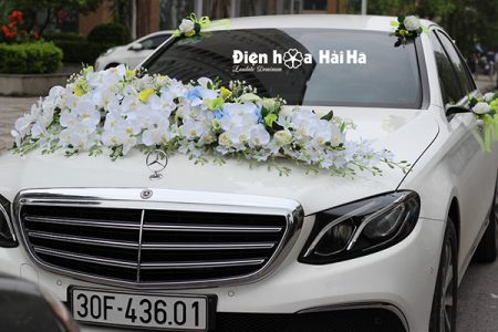 Hoa lụa trang trí xe cưới lan hồ điệp bề thế mã XHG-075 sang trọng (11)