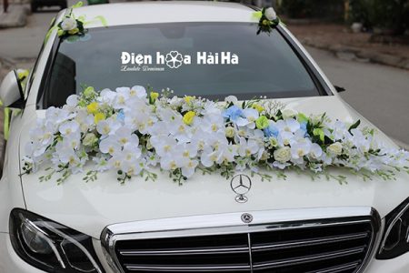 Hoa lụa trang trí xe cưới lan hồ điệp bề thế mã XHG-075 sang trọng (13)