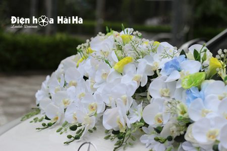 Hoa lụa trang trí xe cưới lan hồ điệp bề thế mã XHG-075 sang trọng (14)