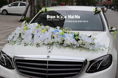 Hoa lụa trang trí xe cưới lan hồ điệp bề thế mã XHG-075 sang trọng (19)