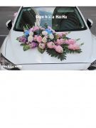 Hoa lụa trang trí xe cưới phi yến độc đáo (1)