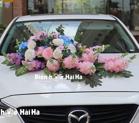 Hoa lụa trang trí xe cưới phi yến độc đáo (3)