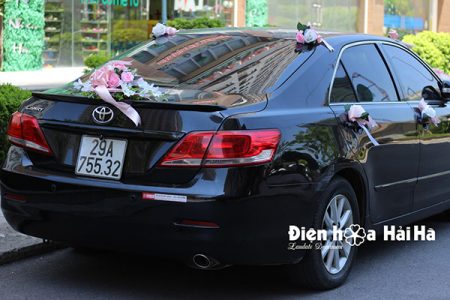 Hoa xe cưới bằng lụa lan dải thiết kế sang trọng mã XHG-080 giá rẻ (10)