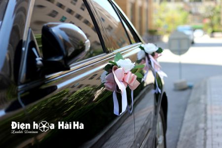 Hoa xe cưới bằng lụa lan dải thiết kế sang trọng mã XHG-080 giá rẻ (9)