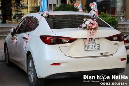 Hoa xe cưới bằng lụa xe cô dâu thanh lịch XHG-092 sang trọng độc đáo (8)