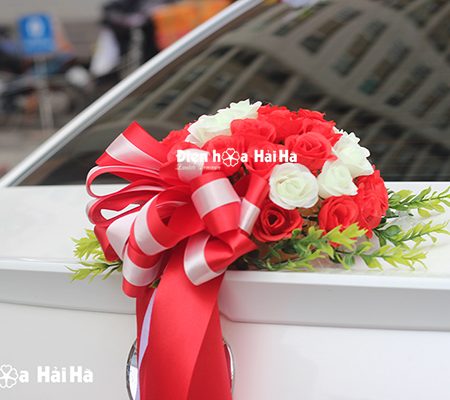 Mua hoa giả trang trí xe hoa hồng tường vi bền đẹp mã XHG-060 (9)