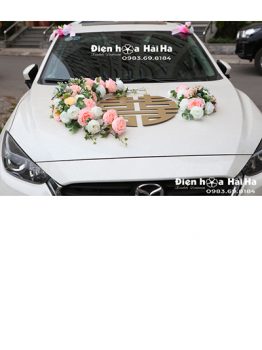 Mua hoa giả trang trí xe hoa mẫu song hỷ giá rẻ mã XHG-113 sang trọng (1)