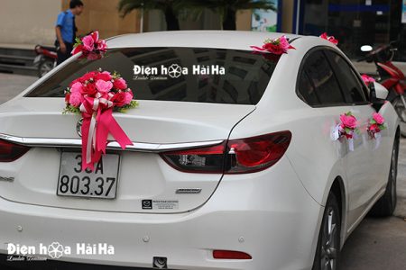 Mua hoa giả trang trí xe hoa trái tim hiện đại mã XHG-043 giá rẻ đi cao tốc (9)