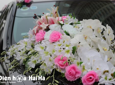 mua hoa giả trang trí xe cưới hồ điệp giá rẻ (4)