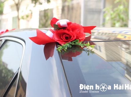 mua hoa giả trang trí xe hoa trái tim hồng đỏ thọ chi (9)