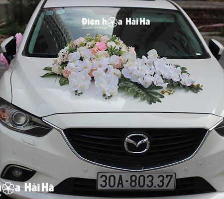 mẫu xe hoa cưới bằng lụa hồ điệp giá rẻ mã XHG-038 (3)