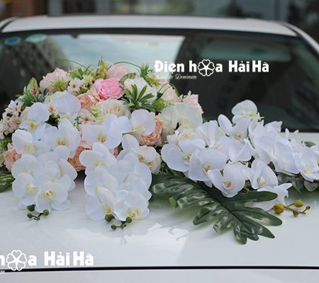 mẫu xe hoa cưới bằng lụa hồ điệp giá rẻ mã XHG-038 (5)