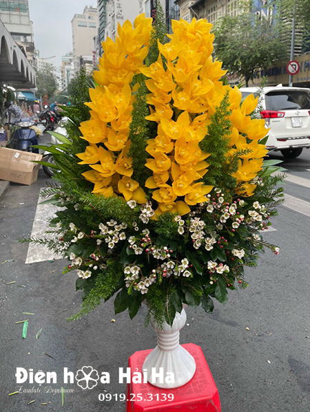Bình hoa địa lan sang trọng - Bền Lâu - Điện Hoa Hải Hà