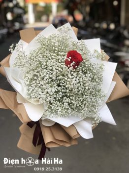 Bó hoa tặng người yêu baby trắng - Ái Tình đem đến hạnh phúc