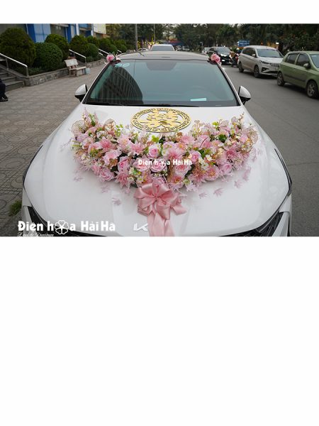 Hoa giả trang trí xe cưới dải Ngân Hà lung linh ngọt ngào