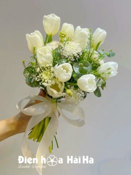 Bó hoa cưới tulip – Nụ cười rạng rỡ