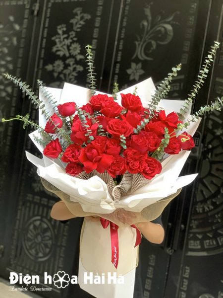 Bó hoa hồng đỏ hoa tặng sinh nhật – Hạnh phúc