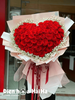 Bó hoa hồng tặng nàng – Trái tim của anh