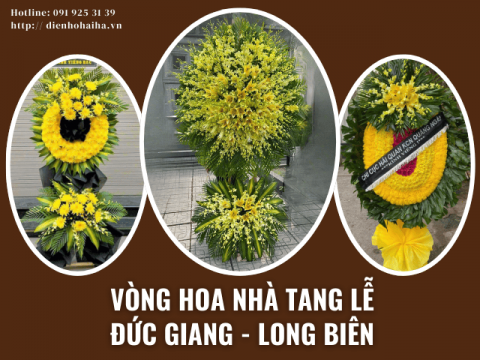 Đặt vòng hoa tại nhà tang lễ Đức Giang Long Biên