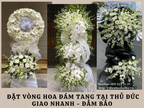 Đặt vòng hoa đám tang thủ đức nhanh | 0919253139