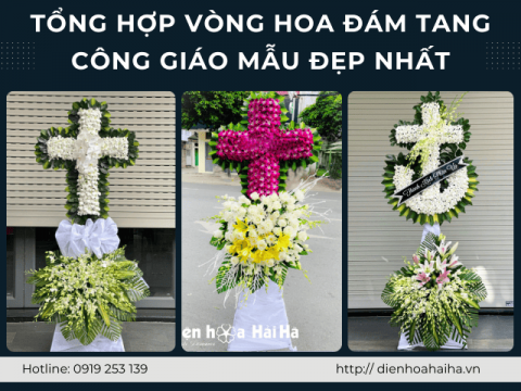 Đặt vòng hoa đám tang Công Giáo đẹp | 0919253139