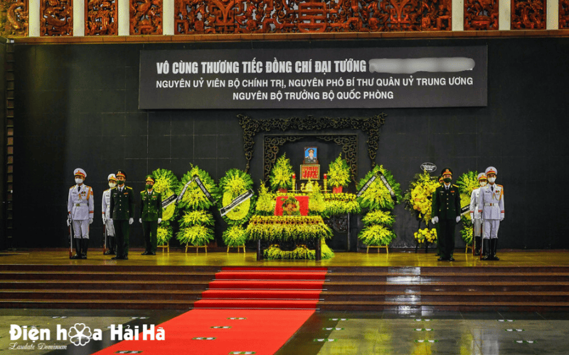 Đặt vòng hoa tang lễ tại số 5 Trần Thánh Tông Hà Nội